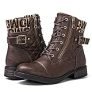 GLOBALWIN Women’s Combat Boots Lace Up Brown Boots For Women Ankle Booties With Low Heel Fashion Dressy Short Boots Size 7M @ $17.99