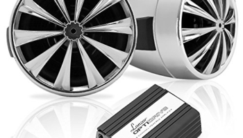 LANZAR Motorcycle Waterproof Speaker Amplifier System Set of 3 Inch 700W Weatherproof Speakers @ $39.99