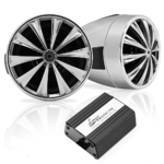 LANZAR Motorcycle Waterproof Speaker Amplifier System Set of 3 Inch 700W Weatherproof Speakers @ $39.99
