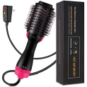Hair Dryer Brush, Salon Hot Air Brush, 1-Step Hair Dryer and Styler volumizer for Rotating Straightening, Curling, Salon Negative Ion Dryer Brush (Hair Dryer Brush)