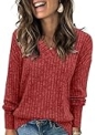 Heymiss Long Sleeve Shirts for Women Loose Casual Womens Fall Fashion 2024 Sweaters for Women Trendy M @ $23.99