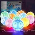12 Pcs LED Light up Reusable Water Balloons, Pool Beach Water Toys for Boys and Girls, Outdoor Summer Toys for Kids Age 3-12, Magnetic Water Ball for Outdoor Activities @ $12.49