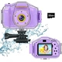 DEKER Kids Waterproof Camera, Christmas Birthday Gifts for Boys Girls Toys 3-12 Year Old, Underwater Mini Children HD Digital Action Camcorder, 2 Inch IPS Screen with 32GB Card (Lavender) @ $15