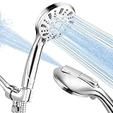 High Pressure Shower Head with Handheld – OHDAY® 6-Mode Powerful Showerhead with 70” Stainless Steel Hose, Adjustable Bracket and Built-in Power Wash to Clean Tub Tile Pets Bathroom Corner