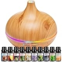 Aroma Diffuser for Essential Oil Large Room Diffusers Set with 10 Essential Oils,Ultrasonic 550ml Aromatherapy Diffuser with Essential Oil, Bedroom Vaporizer Cool Mist Humidifier for Home Office @ $16.80