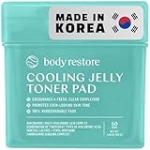Body Restore Niacinamide Toner Pads – Christmas Stocking Stuffers, White Elephant, Korean Skin Care, Face Wipe with Hyaluronic Acid, Travel Essentials, Birthday Gifts for Women, Men – Cooling Jelly