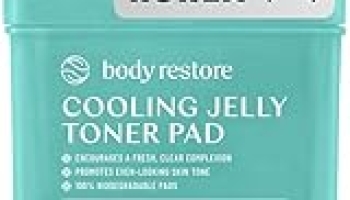 Body Restore Niacinamide Toner Pads – Christmas Stocking Stuffers, White Elephant, Korean Skin Care, Face Wipe with Hyaluronic Acid, Travel Essentials, Birthday Gifts for Women, Men – Cooling Jelly