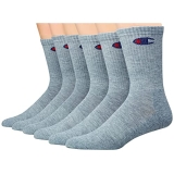 Champion Mens Double Dry Moisture Wicking Logo 6 Or 12 Pack Crew Sock @ $9.00