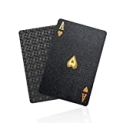 BIERDORF Diamond Waterproof Black Playing Cards, Poker Cards, HD, Deck of Cards (Black) @ $7.99