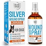 Hot Spot Treatment for Dogs – Silver Wound Spray Helps with Irritation, Bites, Burns, Rashes, Itch, Scratching – Better Use with a Dog Cone – 4 oz