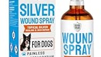 Hot Spot Treatment for Dogs – Silver Wound Spray Helps with Irritation, Bites, Burns, Rashes, Itch, Scratching – Better Use with a Dog Cone – 4 oz