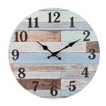 Stonebriar Vintage Coastal Worn Blue 14 Inch Round Battery Operated Wall Clock @ $10.00