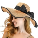 IOELOVEO Womens Sun Straw Beach Hat @ $10.80