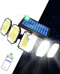Solar Flood Lights Outdoor Waterproof Motion Sensor – 300LEDs 2500LM 3 Lighting Modes Solar Security Lights with Remote @ $14.99
