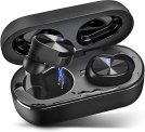 Wireless Earbuds Bluetooth 5.0 Headphones IPX7 Waterproof TWS Stereo Headphones in Ear Built in Mic Headset Premium Sound with Deep Bass for Sport @ $6.96
