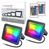 MIHEAL 2 Pack 110V 30W RGB LED Flood Lights @ $11.50