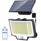 NACINIC Solar Outdoor Light Motion Sensor Waterproof with 200 Bright LED @ $12.50