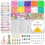 Riccioofy 3000 Clay Beads Bracelet Making Kit – Preppy Taylor Inspired Friendship Bracelets – Stocking Stuffers for Kids – Arts and Crafts Gift for Ages 6-12 Year Old Girl,Party Favors for Kids 8-12 @ $6.99