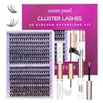 OCEAN PEARL 40D 50D Lash Clusters Lash Extension Kit 320 Pcs Thick Eyelashes Fluffy Lash Clusters Kit 10-16mm Eyelash Extension Kit Individual Lashes with Bond and Seal Tweezers DIY Eyelash Extension @ $4.99