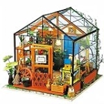 ROBOTIME DIY Dollhouse Wooden Miniature Furniture Kit Mini Green House with LED Best Birthday Gifts @ $11.20
