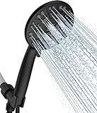 Cobbe 8 Functions Shower Head with handheld, High Pressure Shower Head Set with Hose Adjustable Bracket Rubber Washers (Matte Black) @ $13.50