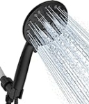 Cobbe 8 Functions Shower Head with handheld, High Pressure Shower Head Set with Hose Adjustable Bracket Rubber Washers (Matte Black) @ $13.50