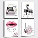 Eiffel Tower Wall Art for Women Room Decor for Teen Girls Flower Girl Dress Wall Decorations Handbag Canvas Prints Pictures for Wall Decor Bedroom Bathroom Artwork Set of 4,8×10 In @ $8.10