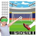 Joy Bang Soccer Party Games for Kids, Pin The Soccer on The Goal with Soccer Ball Stickers and Eye Masks, Boys Girls Football Decorations for Classroom Activities, Birthday Party Favors Supplies @ $3.49