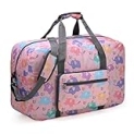 Nabegum Foldable Weekender Travel Duffle Bag for Women Carry On Luggage Overnight Bags with Shoulder Strap @ $15.00
