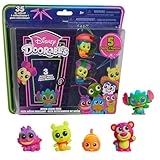 Just Play Disney Doorables Neon Glow Peek Figures, 5 Special Edition 1.5-inch Collectible Figurines, Kids Toys for Ages 5 Up