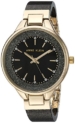 Anne Klein Women’s AK/1408BKBK Premium Crystal Accented Gold-Tone and Black Shimmer Resin Bangle Watch @ $26.76