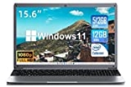 SGIN Laptop 12GB RAM 512GB SSD, 15.6 Inch Windows 11 Laptops with Intel Celeron N5095 Quad-Core Processor(up to 2.9 GHz), Full HD 1080P Screen, Mini HDMI, 2.4/5.0G WiFi, Webcam, Bluetooth 4.2, Grey @ $359.99