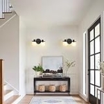 Supervin Opal Glass Ball 2-Light Bathroom Lighting Fixtures – Wall Sconce Lamp with G9 Bulb Base – 12 Inches Vanity Over Mirror Light – 180° Around Rotatable – Black @ $22.25