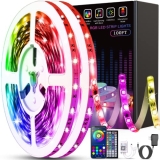 Tenmiro Led Lights for Bedroom 100ft (2 Rolls of 50ft) Music Sync Color Changing LED Strip Lights with Remote and App Control 5050 RGB LED Strip @ $16.99