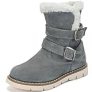 TZJS Girls Warm Winter Boots Kids Fashion Faux Fur Lined Snow Boot Side Zipper Lightweight Durable Outdoor Walking Shoes for Toddler/Little Kid(Grey,numeric_7) @ $6.97