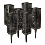 HiSolar 6 Pack Solar Pathway Lights Bright Led Landscape Lights Hummingbird Solar Lights Outdoor Waterproof Auto ON/Off Solar Garden Lights for Path Lawn Patio Yard Driveway (Warm White)