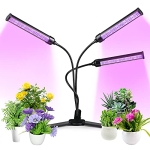 Grow Light for Indoor Plants – Adjustable Gooseneck Growing Light Strip W/9 Dimmable Red Blue Spectrum 3 Modes Auto ON/Off 3/9/12H Timer for Flower Greenhouse Veg Hydroponic Succulent Potted Growth @ $25.49
