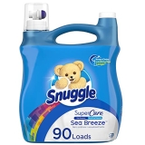 Snuggle SuperCare Liquid Fabric Softener, Sea Breeze, 95 Ounce, 90 Loads