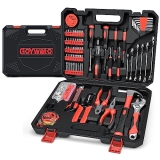 GoYwato Home Tool Kit 214PCs – Complete Repair Basic Hand Tool Set for Men Women – Household Tool Kit for Home Improvement with Hammer & Pliers Set & Ratchet Screwdriver & Protable Tool Box Case @ $30.09