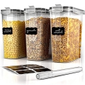 Simply Gourmet Cereal Containers Storage Set – 3 Airtight Dry Food Bins with Lids for Kitchen Pantry @ $10.93