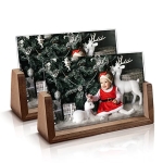 Anisum Walnut Tabletop Acrylic Display Picture Frames Rustic U-Shape Reversible 4×6 Inch 2-Pack for Displaying Wedding/Postcards/Family Photos @ $6.00