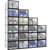 YITAHOME XL Shoe Storage Box: 18-Pack Plastic Stackable Shoe Storage Organizers @ $44.06