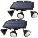 iMaihom 2000lm LED Solar Security Lights, 5000K Motion Sensor Solar Lights Outdoor, 3 Modes 93 LEDs Spotlights with 3 Adjustable Heads, IP65 Waterproof Wall Lights for Garage, Doorway, Yard (2 Pack)