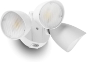LUTEC 3500 Lumen 45 Watt 45 LED Dusk to Dawn Triple-Head Flood