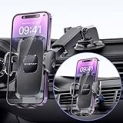 Eyemay 2023 Upgraded Phone Holder Car – [ Bumpy Roads Friendly ] Phone Mount for Car Dashboard Windshield Air Vent 3 in 1, Hand Free Mount for iPhone 15 14 13 12 Pro Max Samsung All Cell Phones @ $7.99