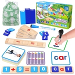 Wooden CVC Word Reading Letters Math Sorting Spelling Games @ $13.49
