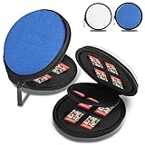 GeeRic 24 Slot Game Card Storage Case Compatible with Switch, Protective Carrying Case Holder Compatible with Switch, Games Cartridges & Slot, Blue + White @ $4.99