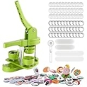 Aiment 44mm Button Maker Kit – 1.73 Inch Button Maker Pin Badge Press Machine with 100PCS Parts & Circle Cutter & Cutting Mat, Perfect for DIY Crafts & Personalized Gifts