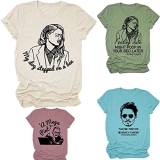 T-Shirt Funny Graphic Saying Casual Short Sleeve Tops Cute Daily Shirts (Sells SEPATATELY)