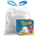 4 Gallon Small Trash Bag Drawstring – T.FORING Bathroom Garbage Bags 120 Count Bulk White Unscented Trash Can Liners 15 Liter Plastic Waste Basket Bags for Kitchen Home Office Bedroom (3 – 4 Gal) @ $8.99